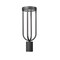 Z-Lite Leland Outdoor Post Mount Fixture, 1-Light, 7 In.W x 21 In.H, Sand Black/Sand Blast 5005PHM-BK-LED - alternate 6